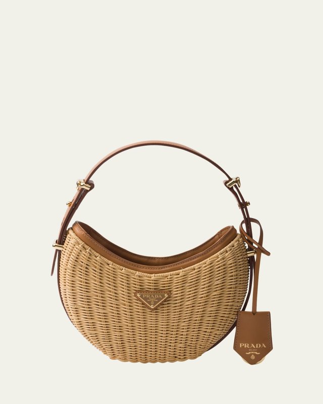 Basket Rattan Top-Handle Bag
